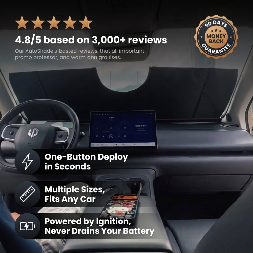 AutoShade Pro - Automatic Windshield Sunshade